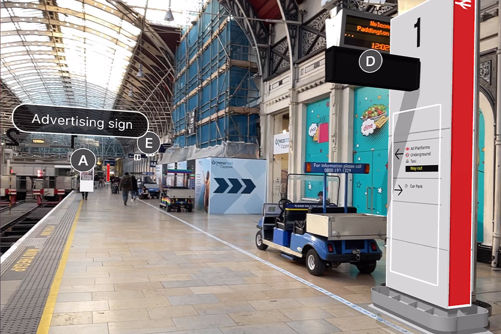 Augmented Reality at paddington station